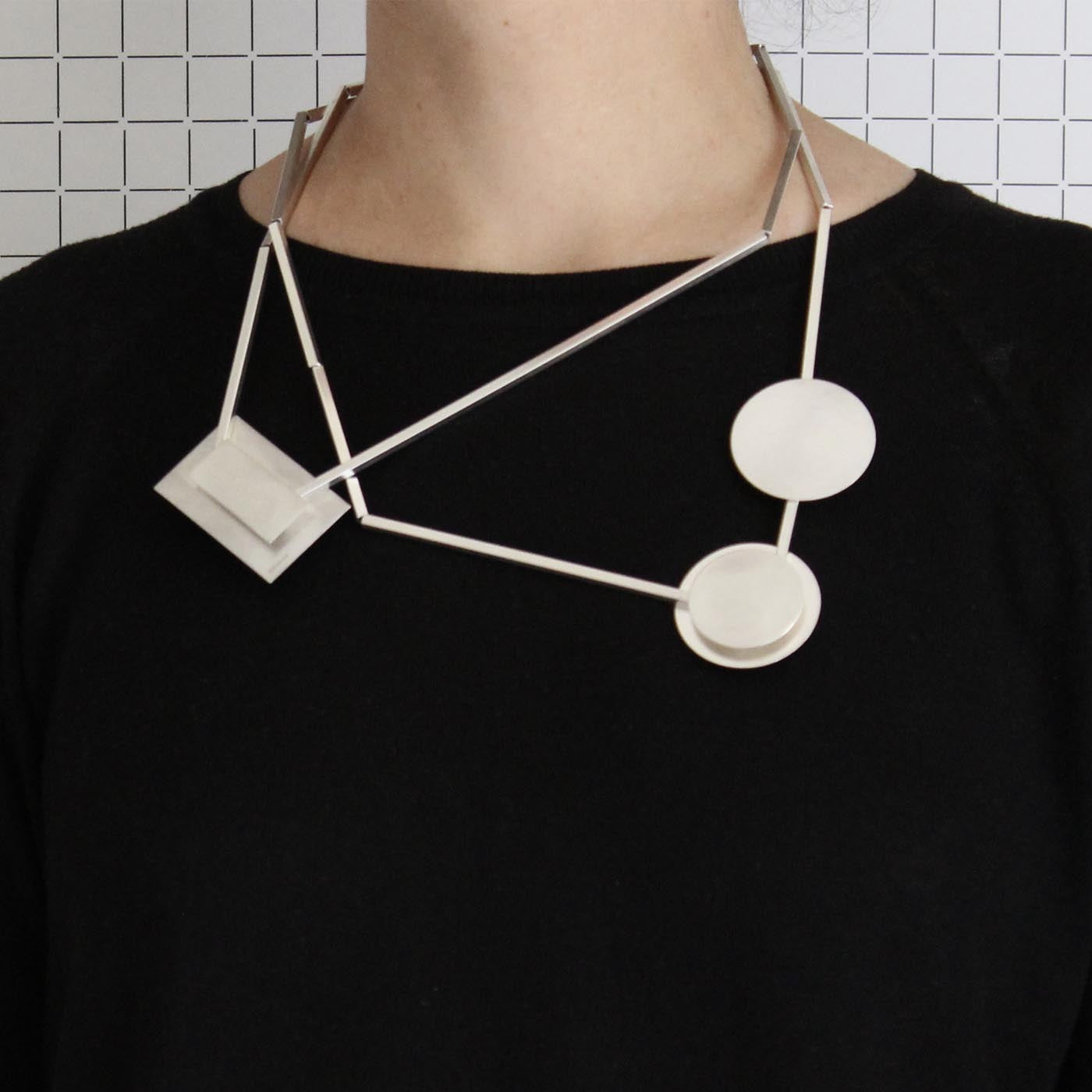 Silver Shapes Necklace in Sterling Silver